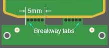 PCB Capability - Min. Width of Breakaway Tab
